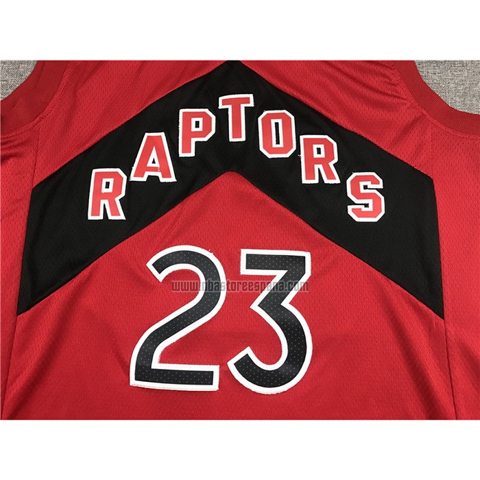 Camiseta Toronto Raptors Fred VanVleet NO 23 Icon 2020-21 Rojo
